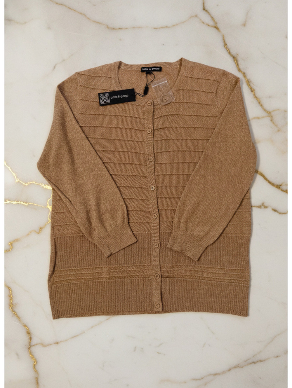 NWT Cable & Gauge Shimmer Metallic Cardigan, Size M